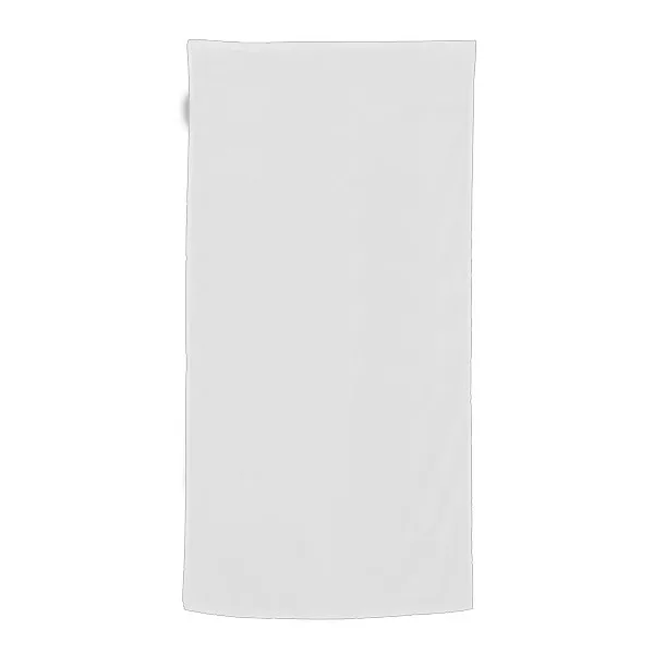 100% Cotton Terry Velour Economy Beach Towel (White) view 2