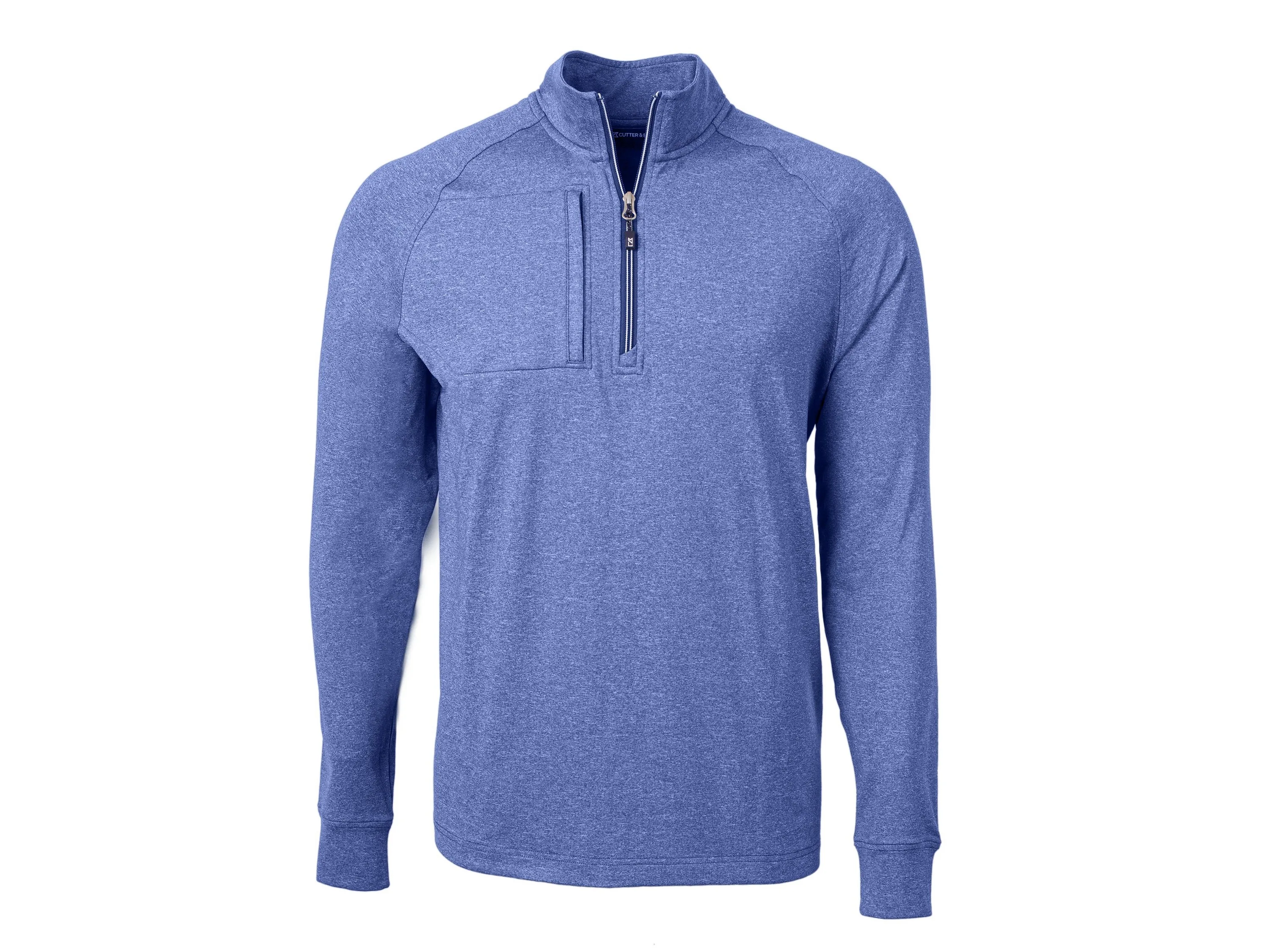 Cutter & Buck Adapt Eco Knit Heather Mens Big & Tall Quarter Zip Pullover view 2