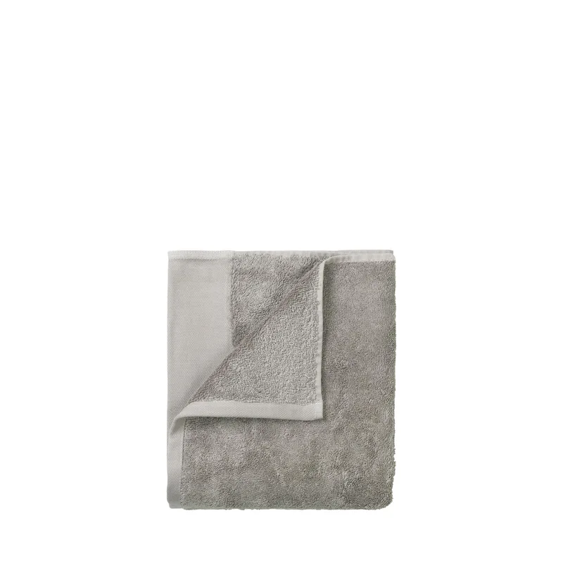 Blomus Riva Organic Terry Washcloths 12 X 12 Set Of 4 - Satellite Taupe Gray