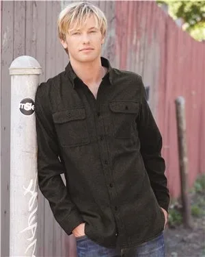 Burnside® Long Sleeve Solid Flannel Shirt view 2