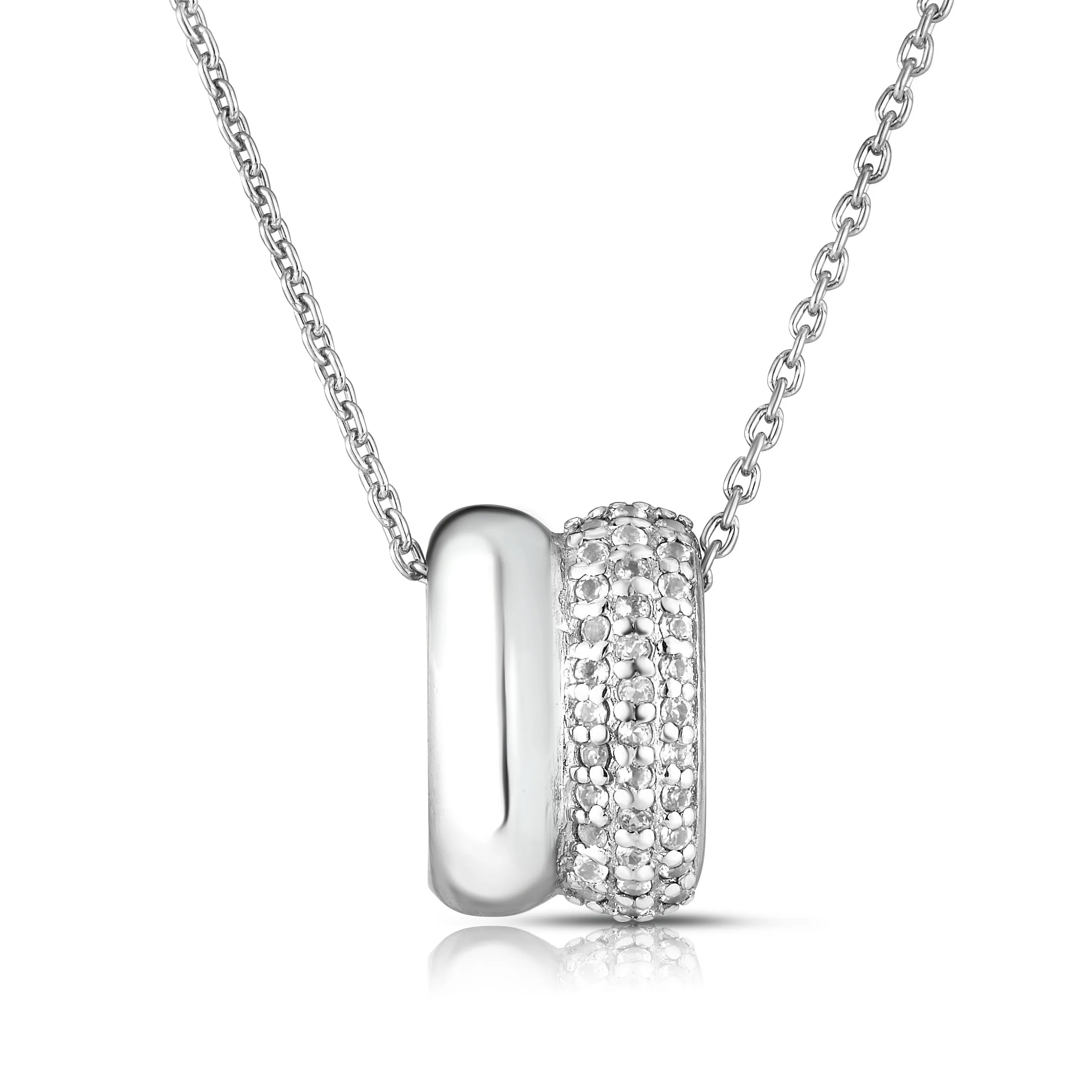 Jilco Inc Pave White Topaz Necklace