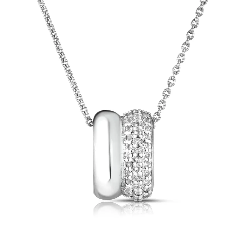 Jilco Inc Pave White Topaz Necklace