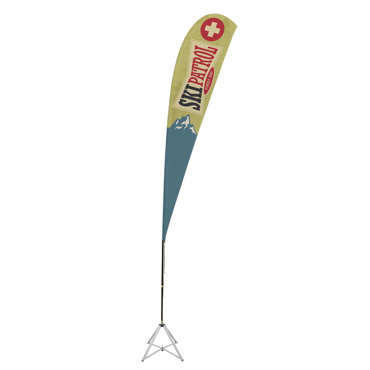 Ascent Teardrop Sail Sign Flag Kit Single-Sided