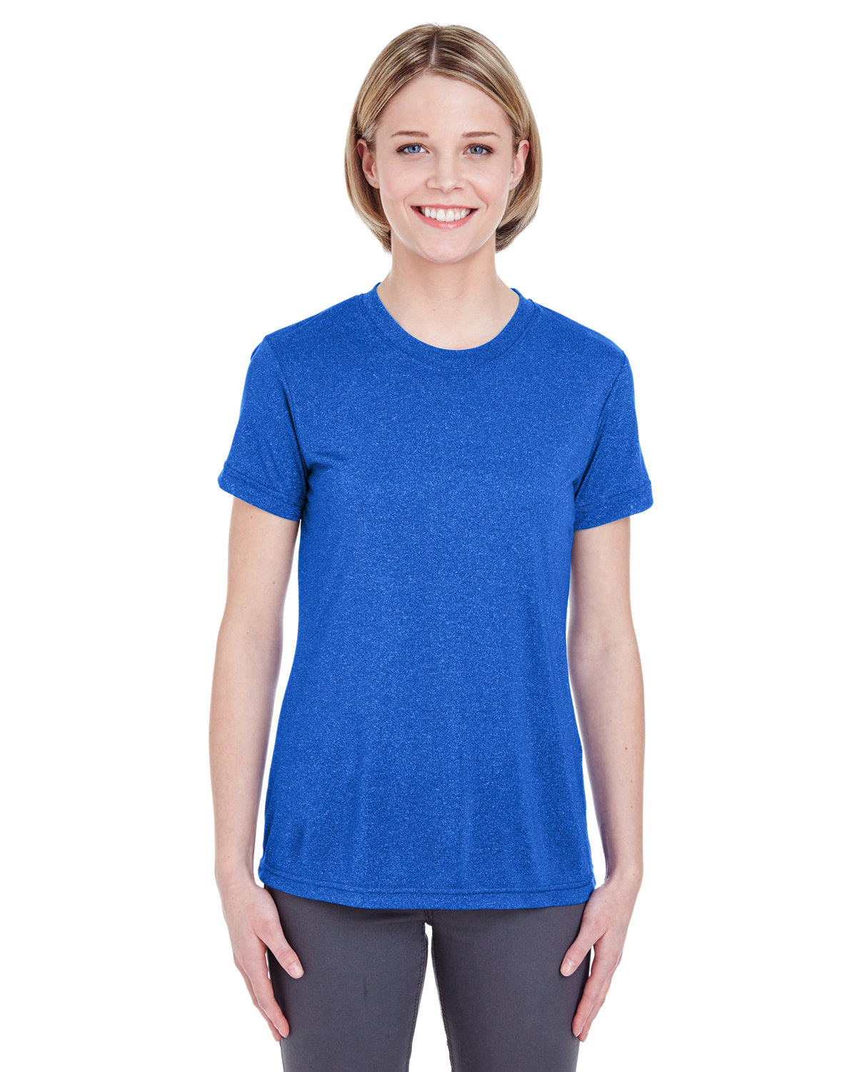 ULTRACLUB Ladies' Cool & Dry Heathered Performance T-Shirt