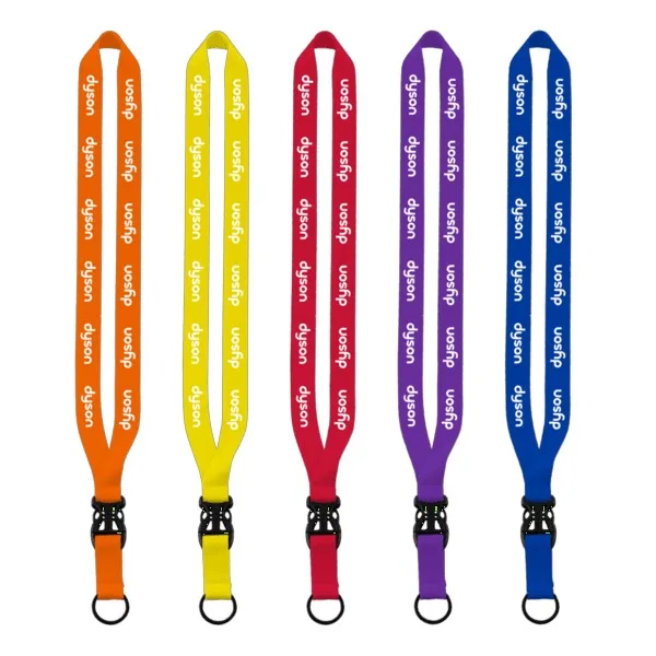 3/4" Polyester Lanyard with Slide Buckle Release & Split-Ring