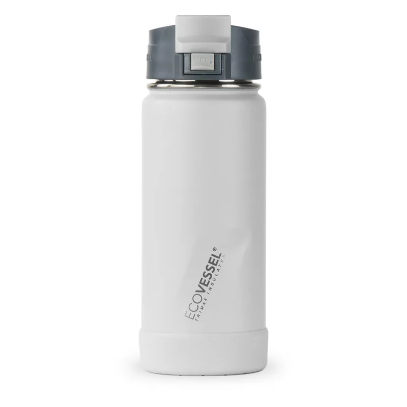 EcoVessel Perk 16 Oz. Insulated Coffee Travel Mug Tumbler W/Tea Strainer - Whiteout