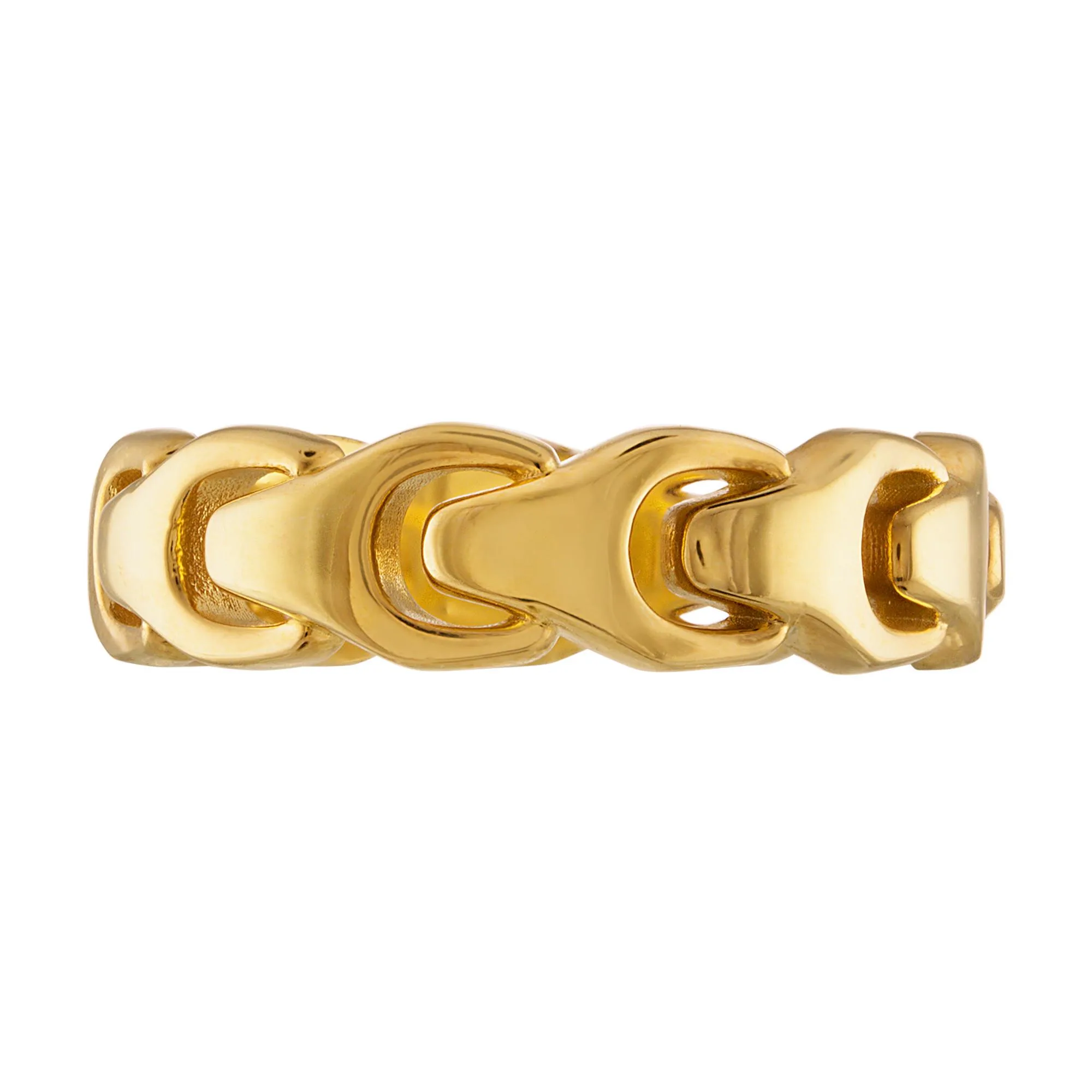 Bulova Jewelry Link™ Sterling Silver Band Gold Plated - Size 11