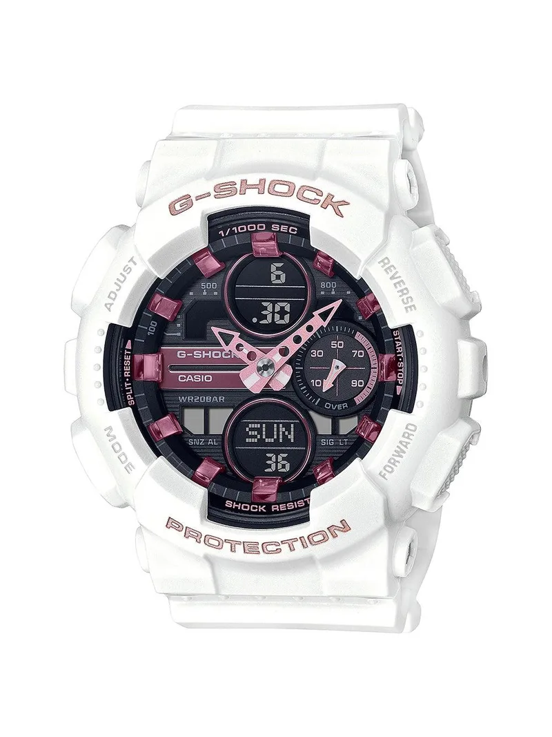G-Shock Ladies Compact G-Shock White Analog/Digital Resin Watch Black Dial