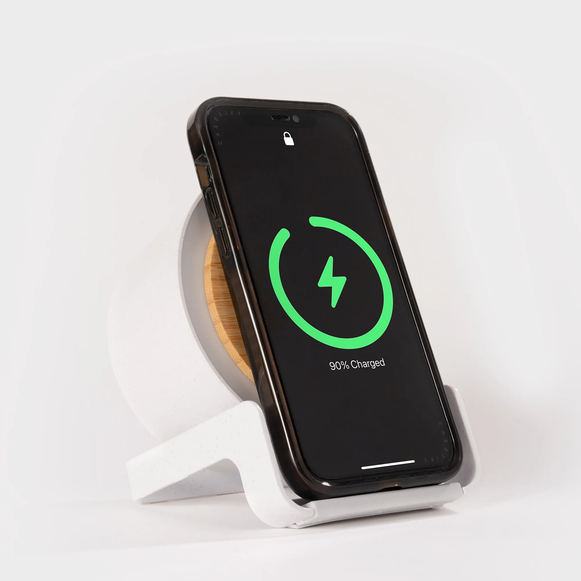 WheatStraw Eco Spotlight Bluetooth Speaker and Qi Phone Stand view 3