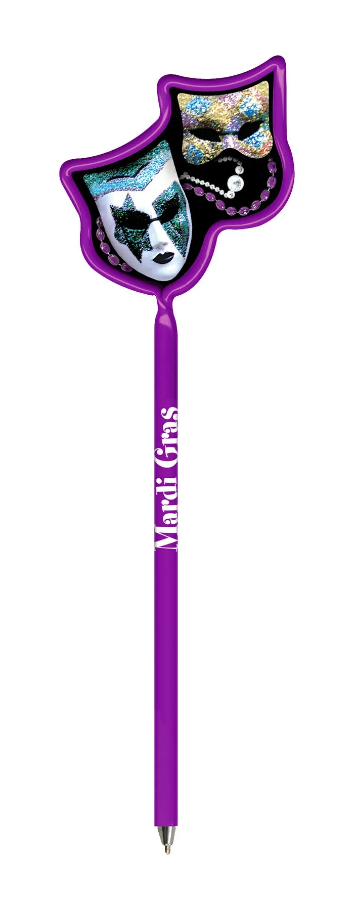 Inkbend Standard Billboard Pens W/ Mardi Gras Masks Stock Insert