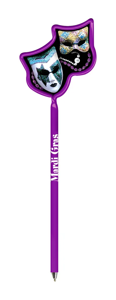 Inkbend Standard Billboard Pens W/ Mardi Gras Masks Stock Insert
