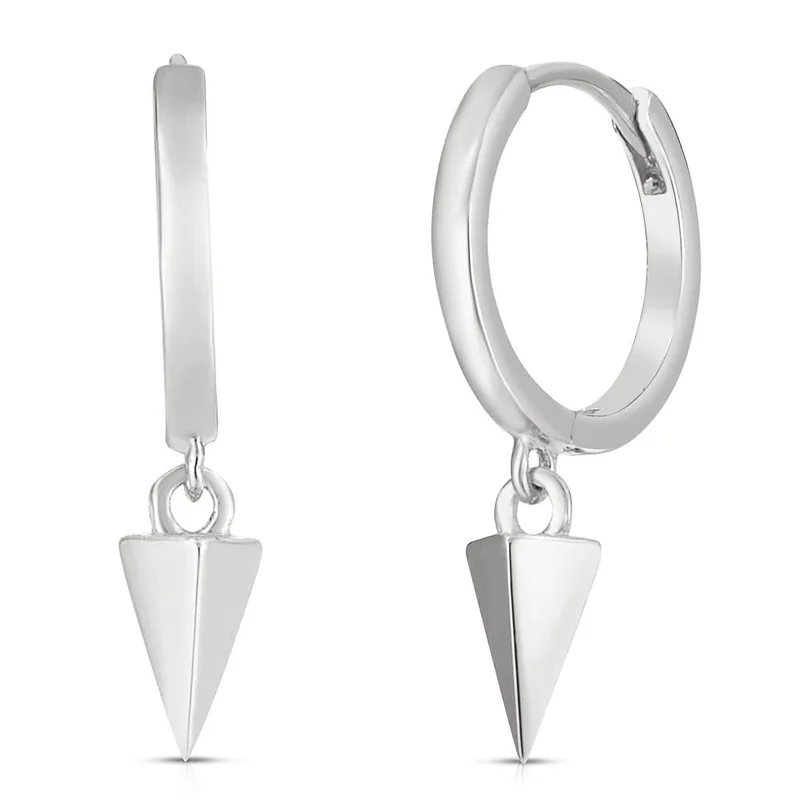 Jilco Inc Dangle Hoop Earrings - Silver