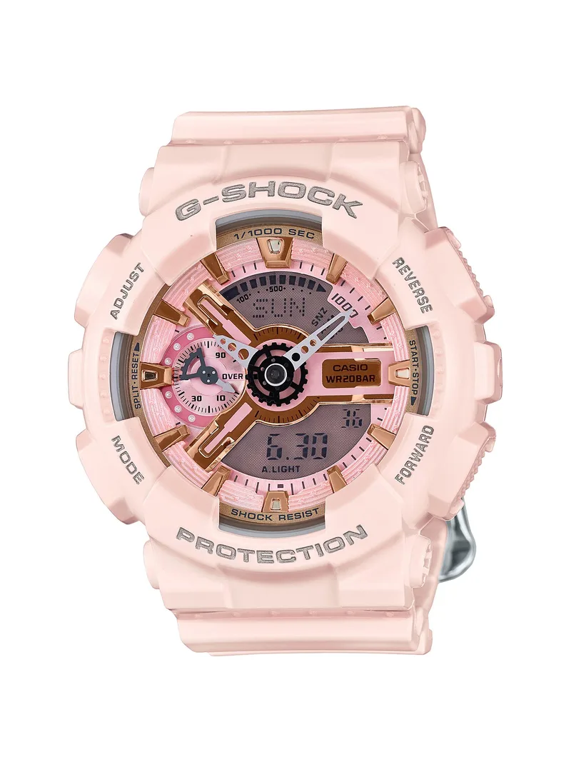G-Shock Ladies G-Shock S Series Ana-Digi Baby Pink Resin Watch