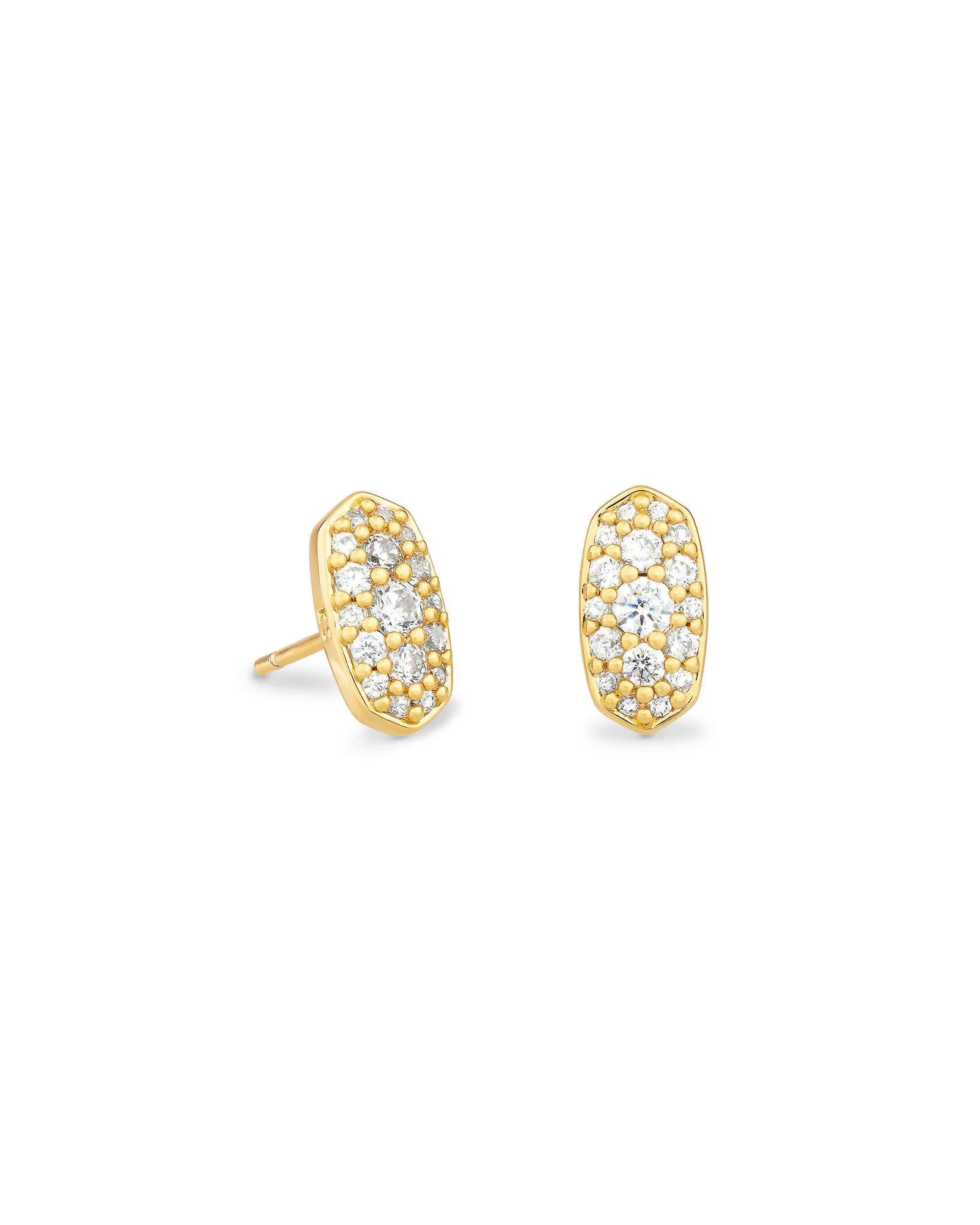 Kendra Scott Grayson White Crystal Stud Earrings