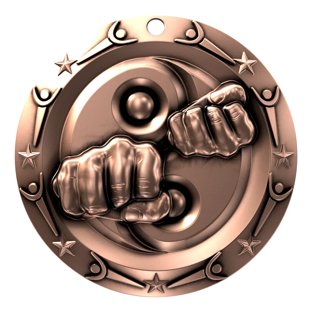 Antique Martial Arts World Class Medallion (3") view 5