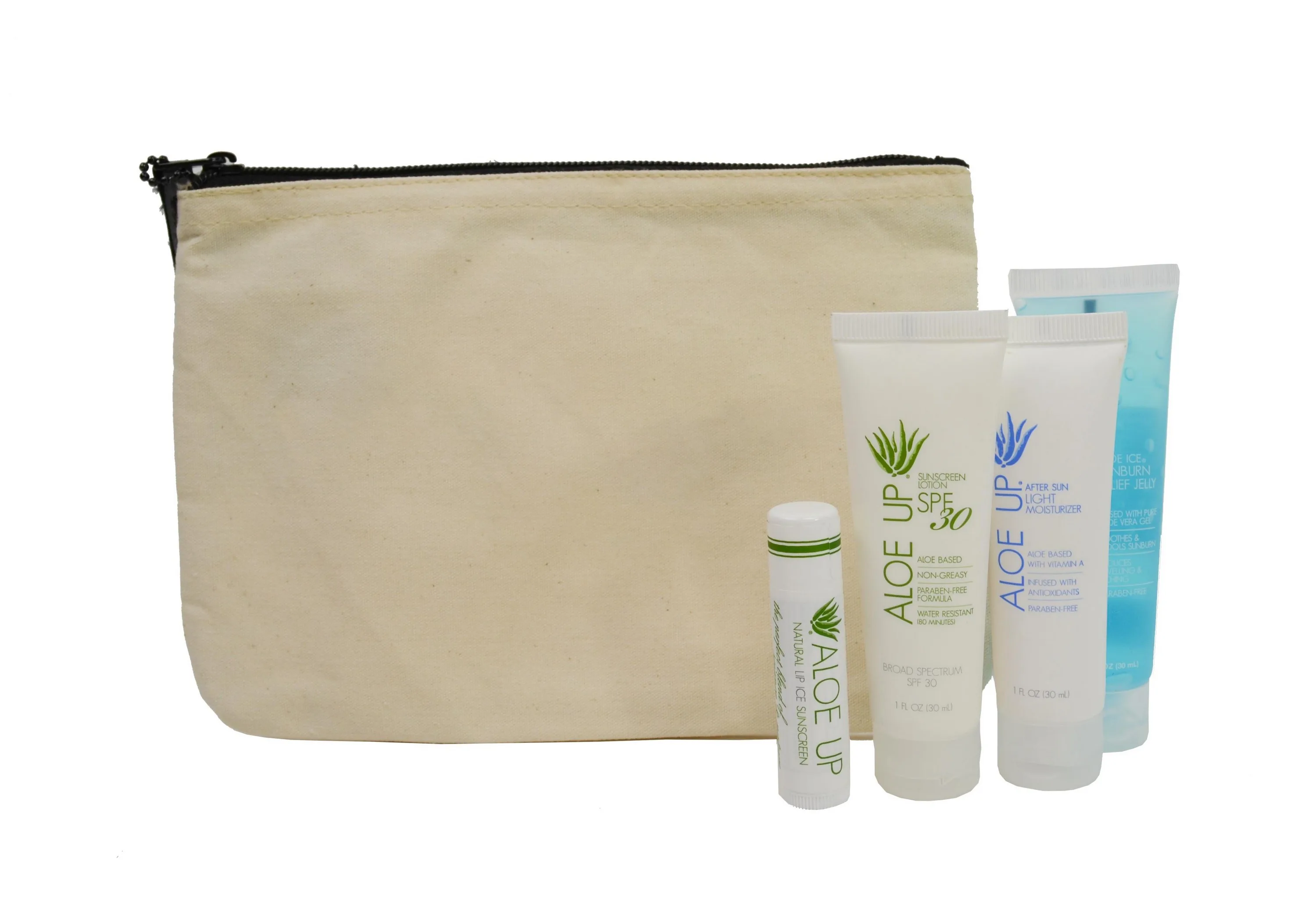 Aloe Up Cotton Canvas Bag w/White Collection Sunblock