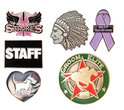 1" Copper Synthetic Enamel Lapel Pin view 2