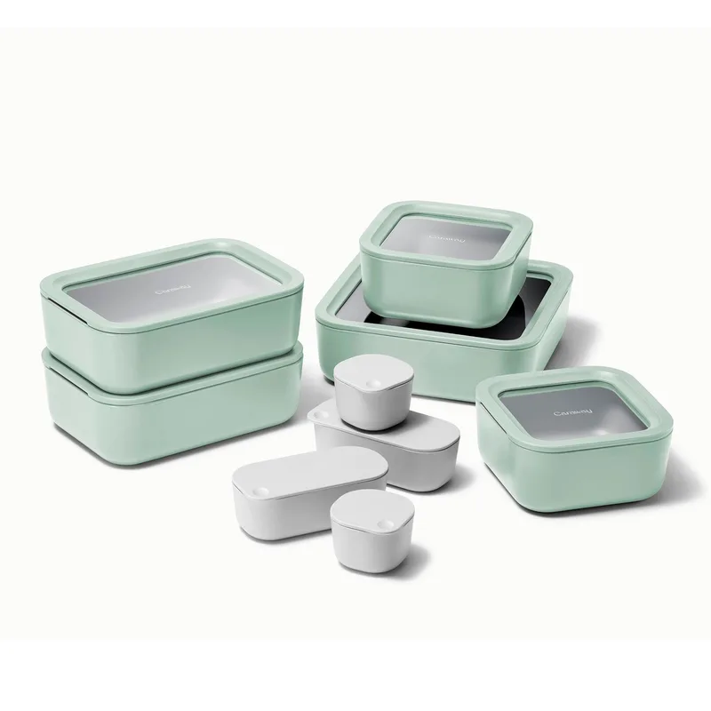 Caraway 14Pc Glass Food Storage Set Mist