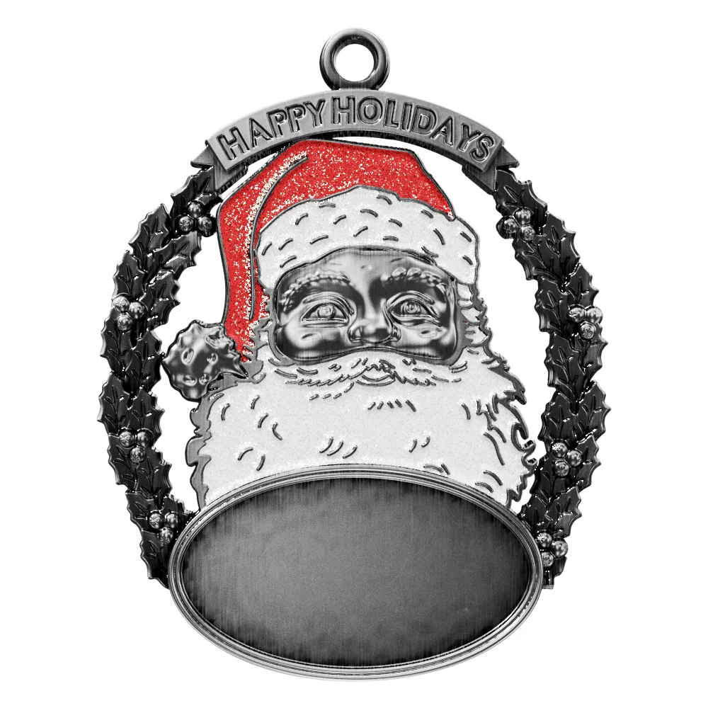 Vibraprint® Santa Holiday Ornament (2-1/2") view 2