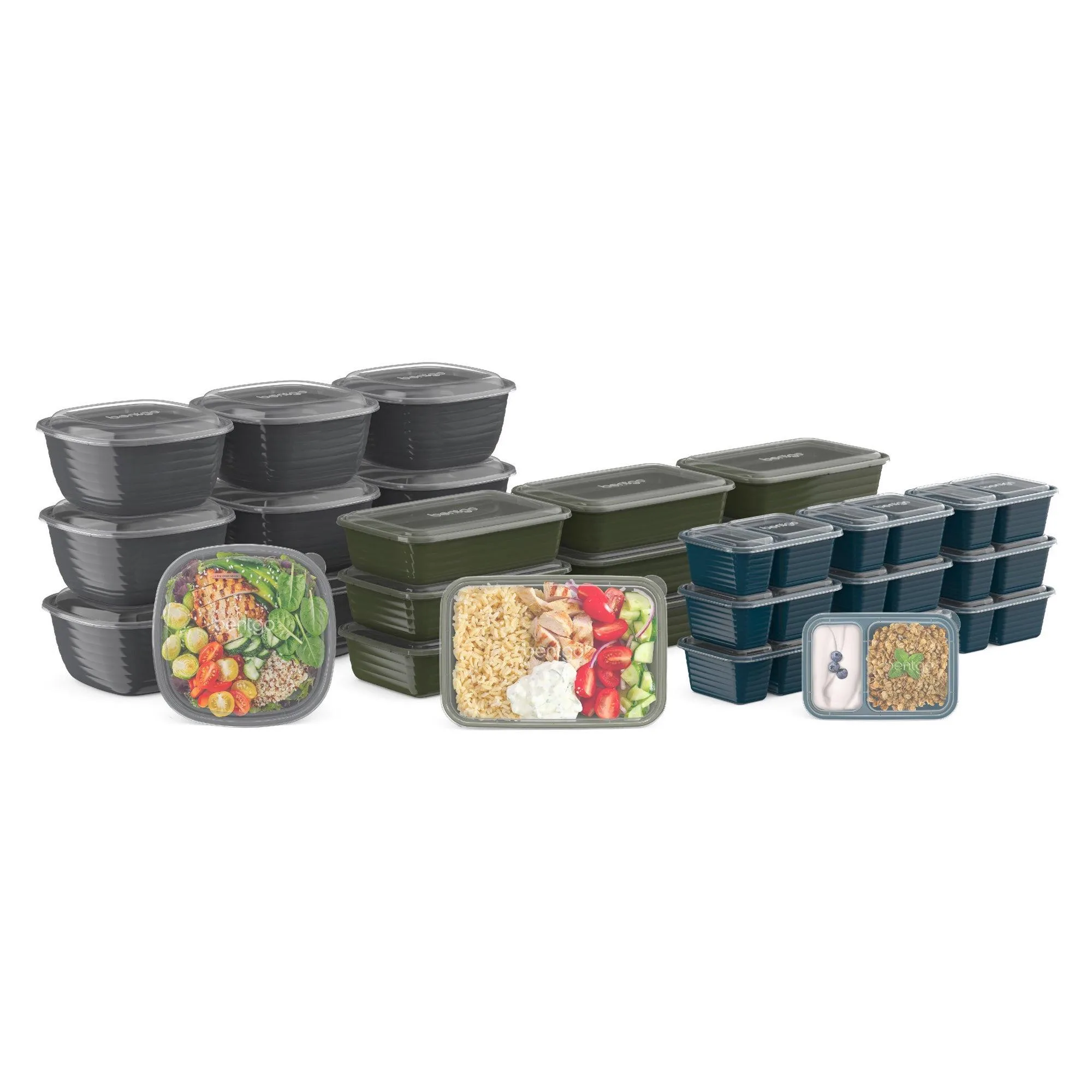 Bentgo Prep 60Pc Variety Meal Prep Kit Rich Shades