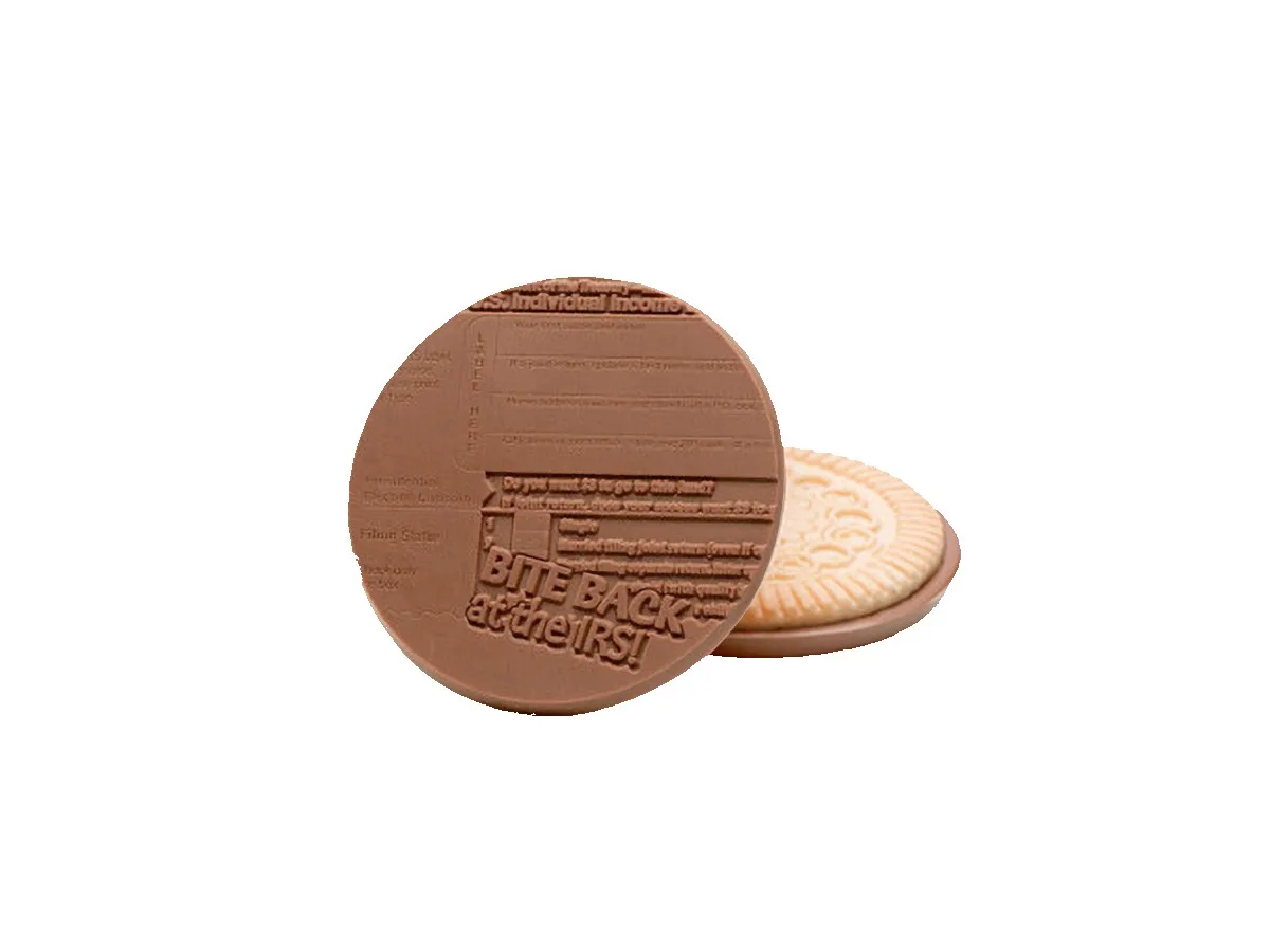Bite Back IRS Four-Bite Milk Chocolate Sugar Cookie (3.2 in.)