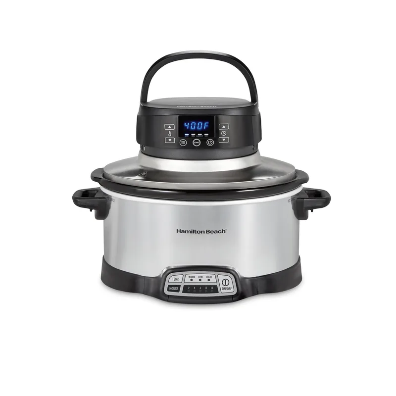 Hamilton Beach 2-In-1 Air Fry Slow Cooker, 6 Quart Capacity, 33061