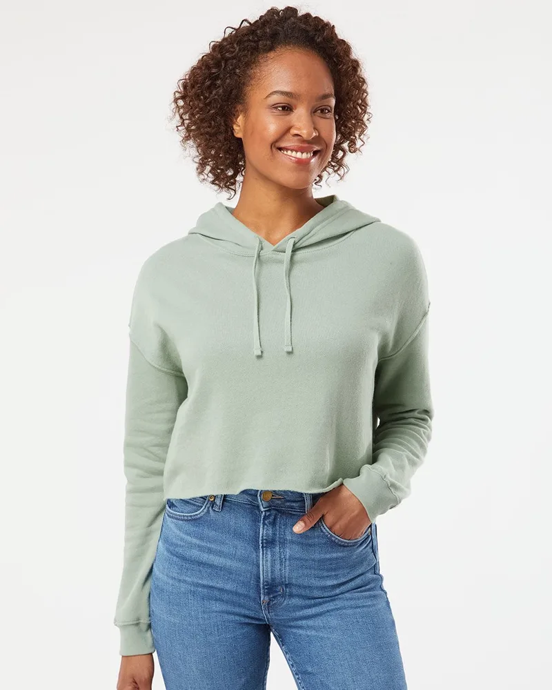 Independent Trading Co.® Women's Lightweight Cropped Hooded Sweatshirt