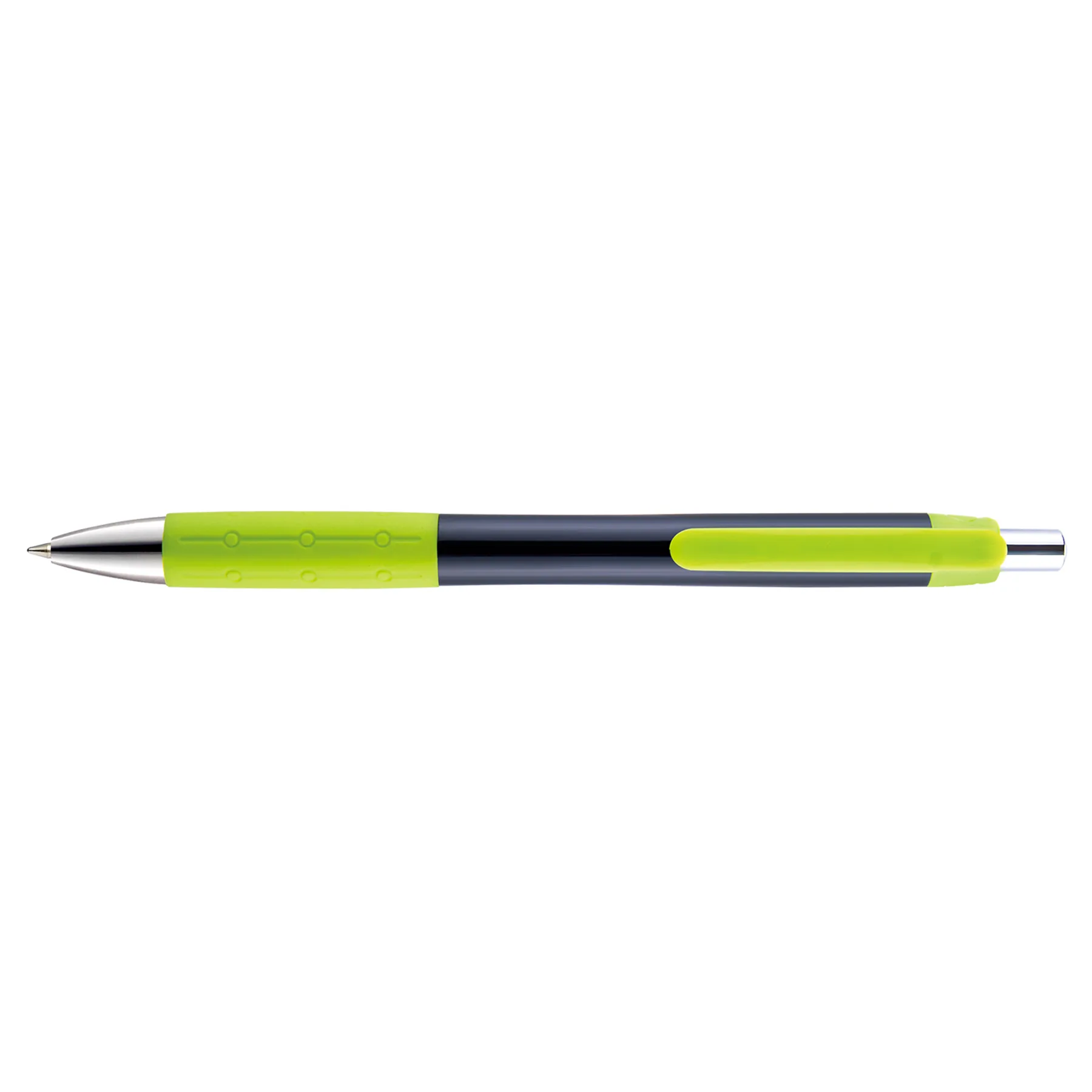 Lime Green/Black/Silver Blank Front View