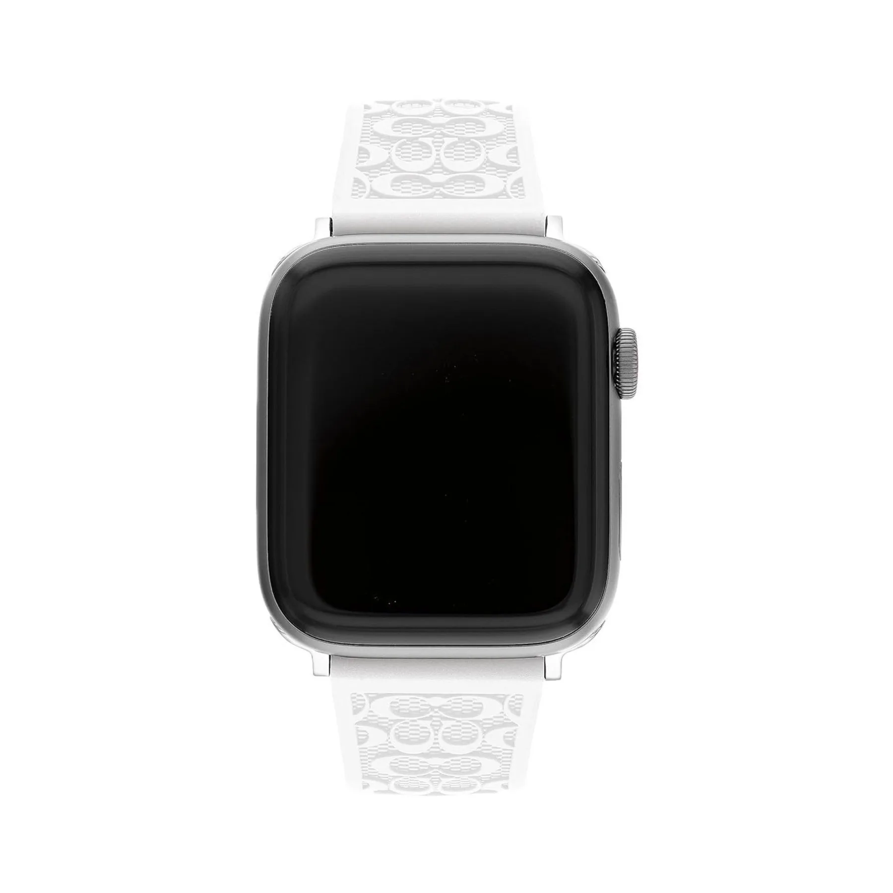 Coach Signature C Embossed White Silicone Rubber Strap