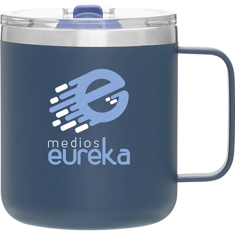 12 oz Camper Travel Mug (Matte Blue)