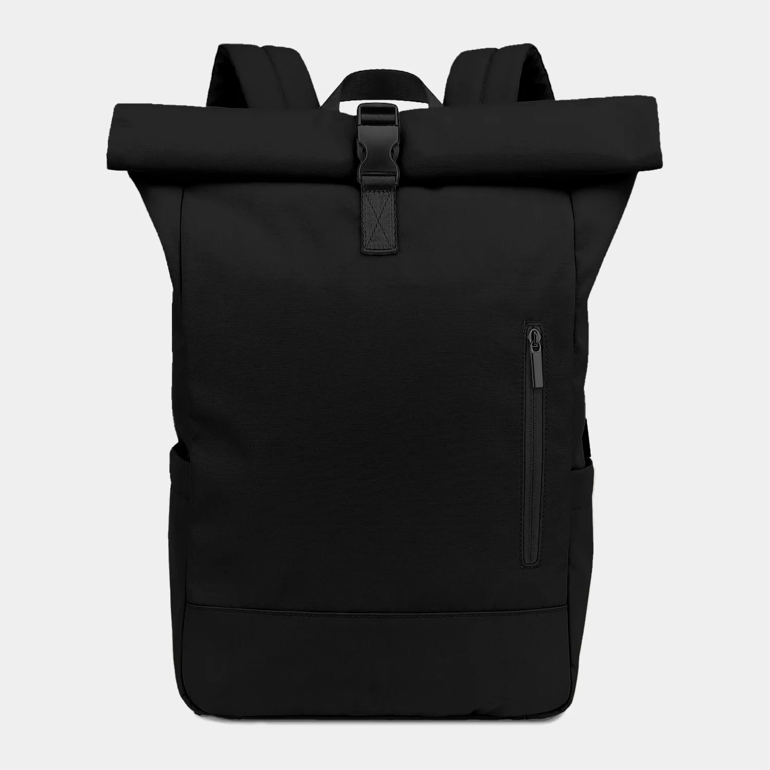 Malibu - Roll Top Laptop Backpack (Black) view 2