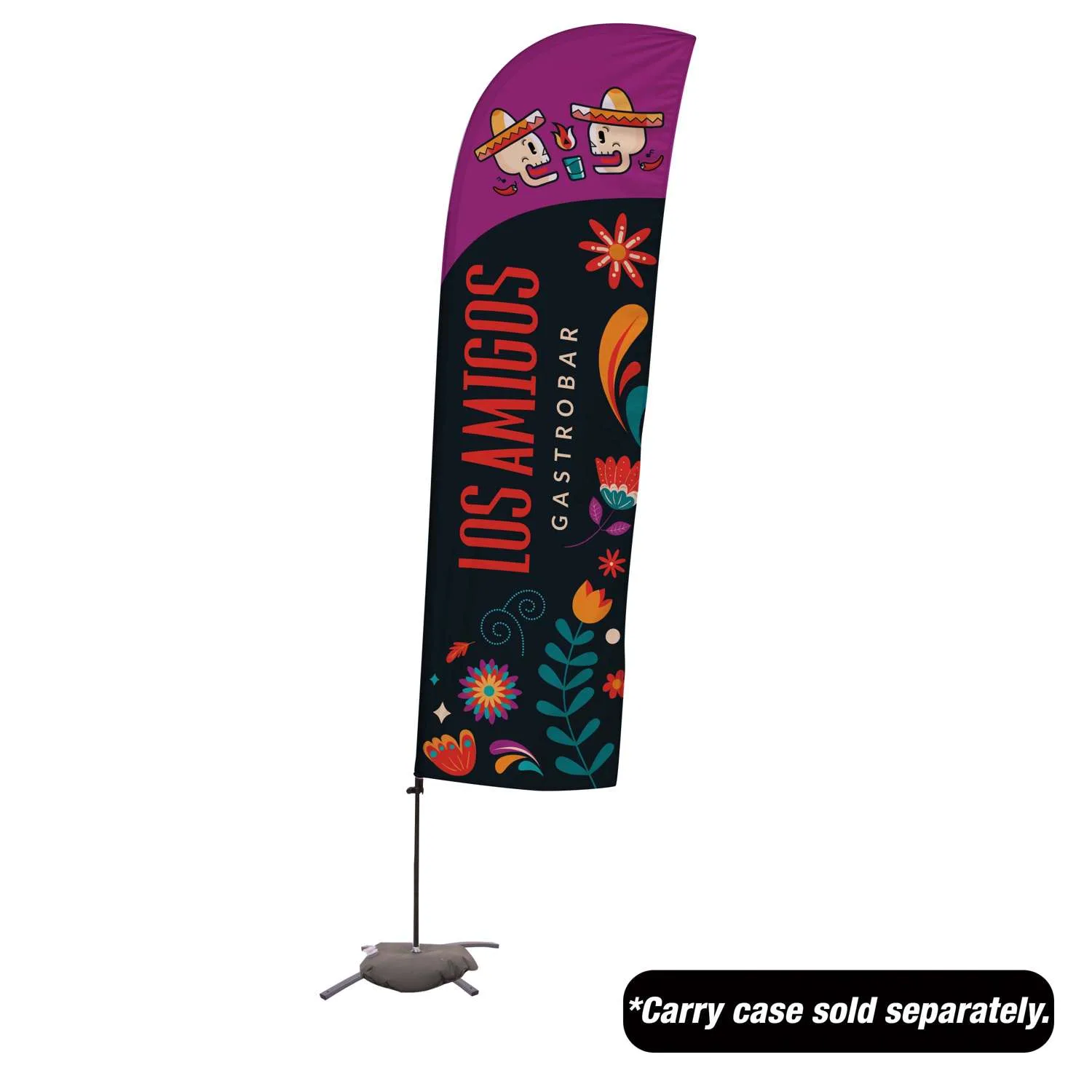 10.5' Value Blade Sail Sign Flag Kit Single-Sided Cross Base