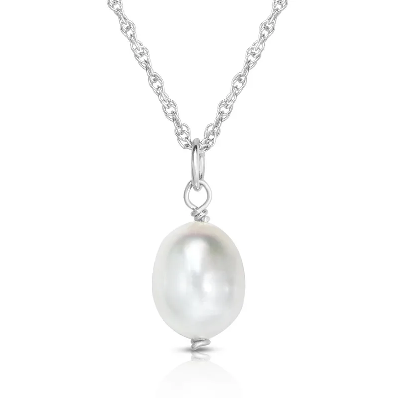 Jilco Inc White Pearl Drop Necklace