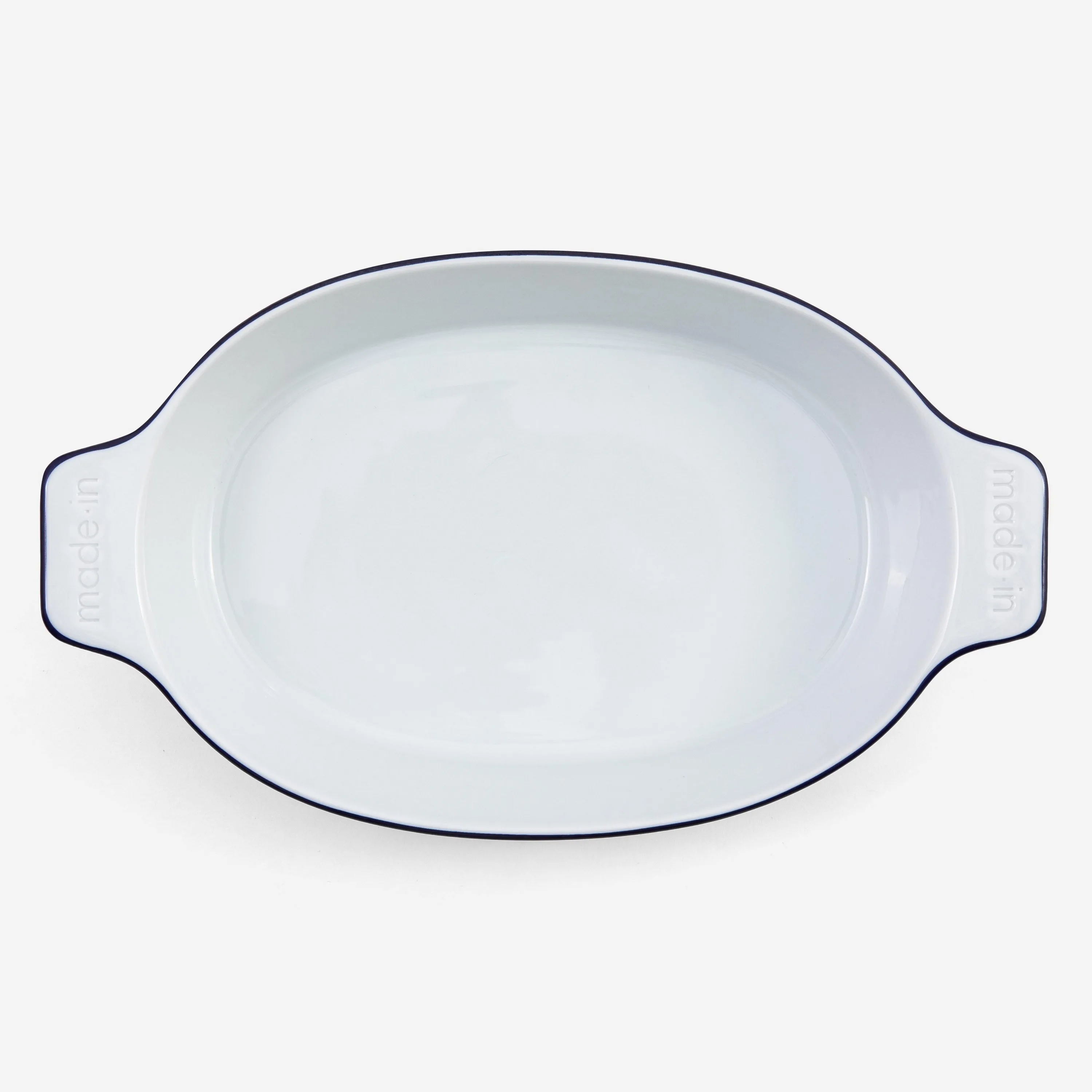 Made In 10 X 6.6 Oval Gratin Baking Dish, Porcelain - Blue