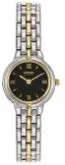 Citizen® Ladies' Silhouette Eco-Drive® Two-Tone Stainless Steel Watch w/Black Dial