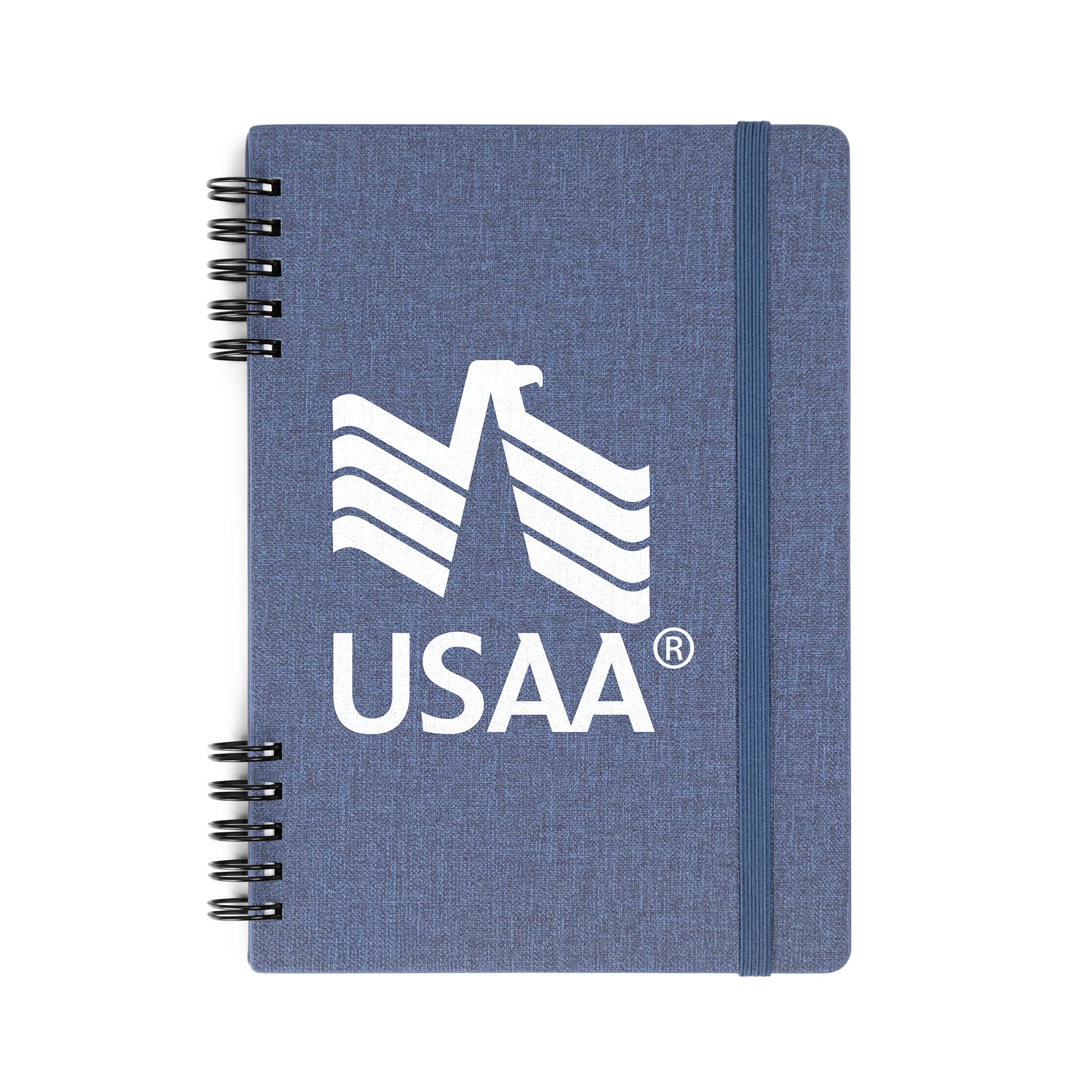 Spiral Linen Leather Notebook view 5