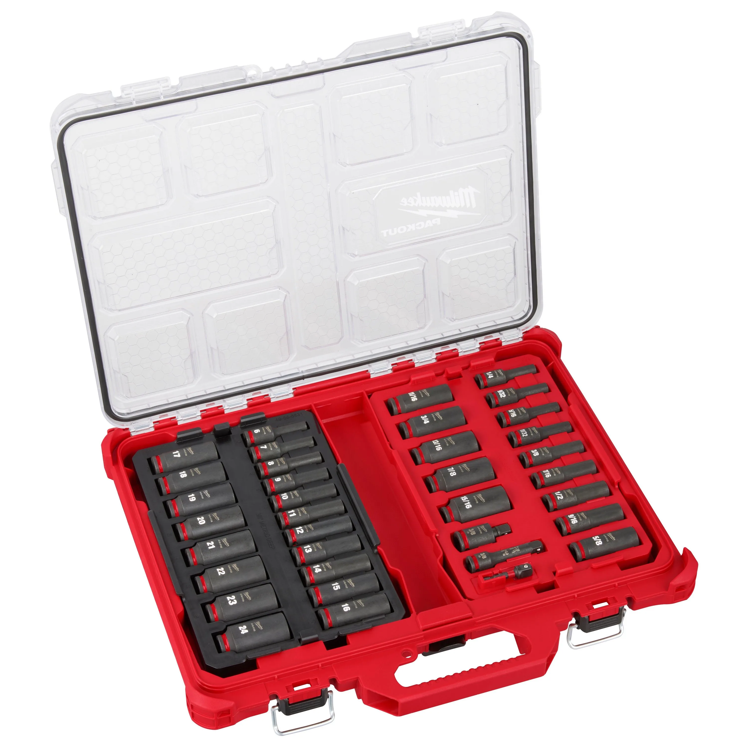 Milwaukee Shockwave Impact Duty Socket 3/8" Drive 36Pc Packout Set