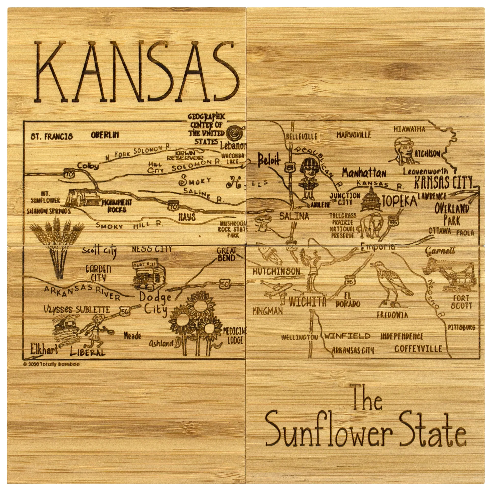 Kansas Puzzle Coaster Set view 4