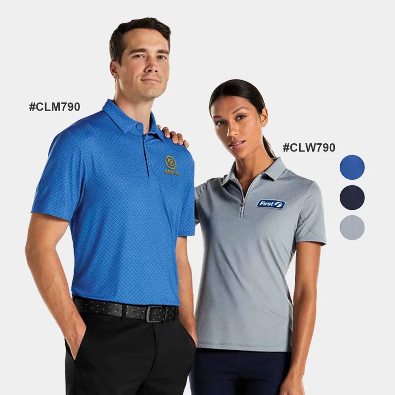 Callaway® All Over Stitched Moisture Wicking Women's Chev Polo Shirt with Custom Logo