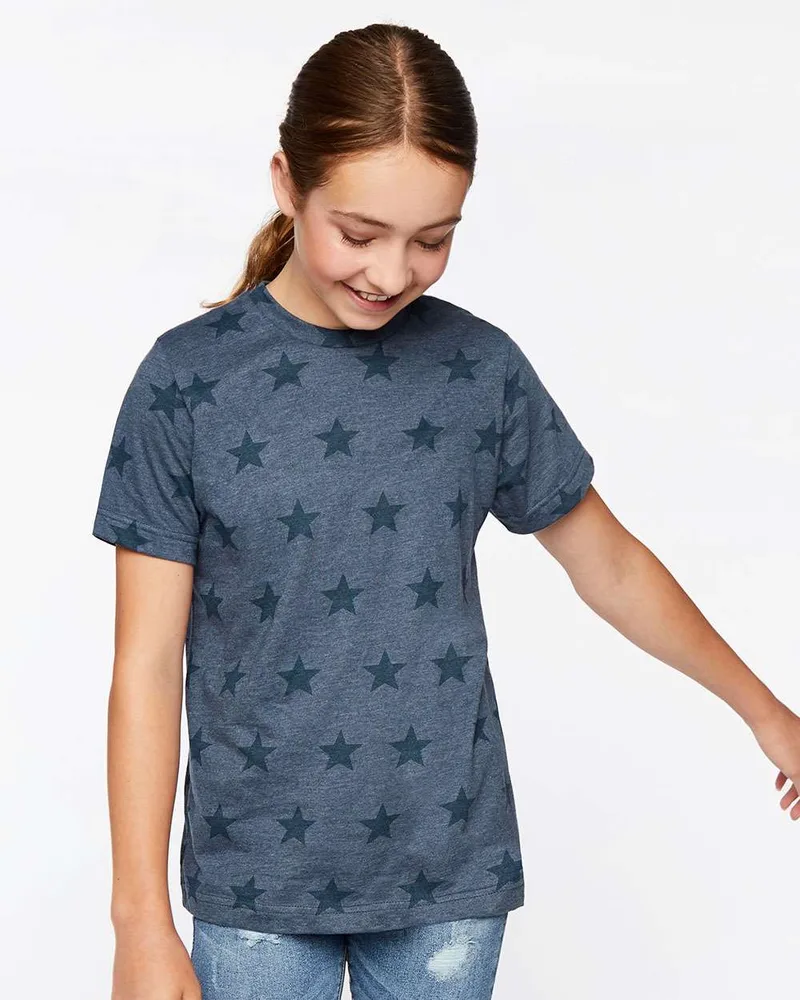 Code Five Youth Star Print Tee
