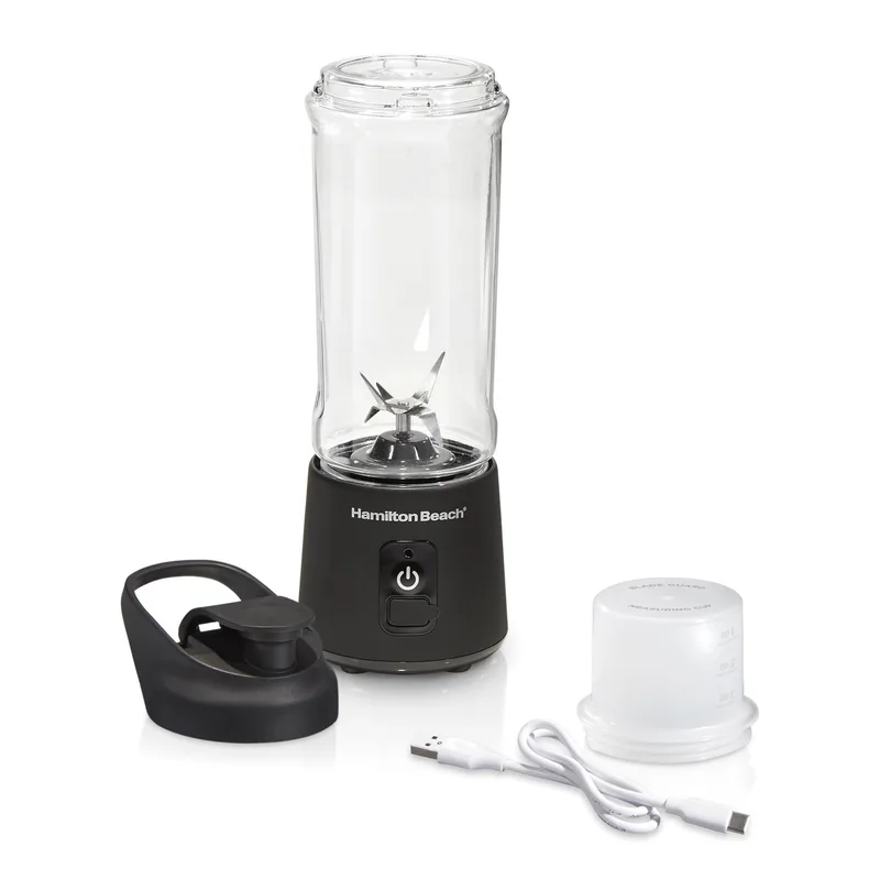 Hamilton Beach Blend Now Portable Cordless Blender, Usb Rechargeable, 16 Oz. Jar With Travel Lid, Bl