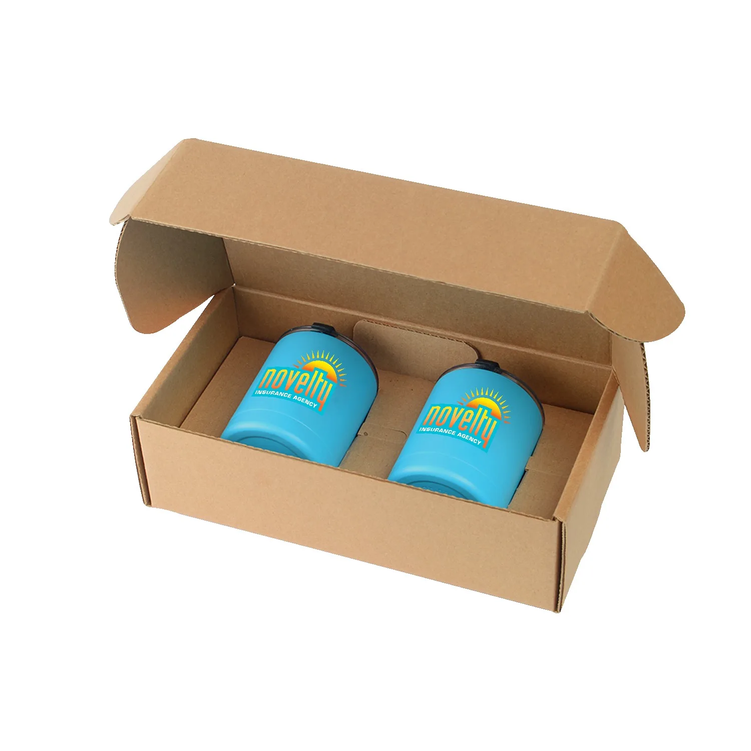 10 Oz. Stainless Steel Low Ball Glasses Gift Box Set view 5