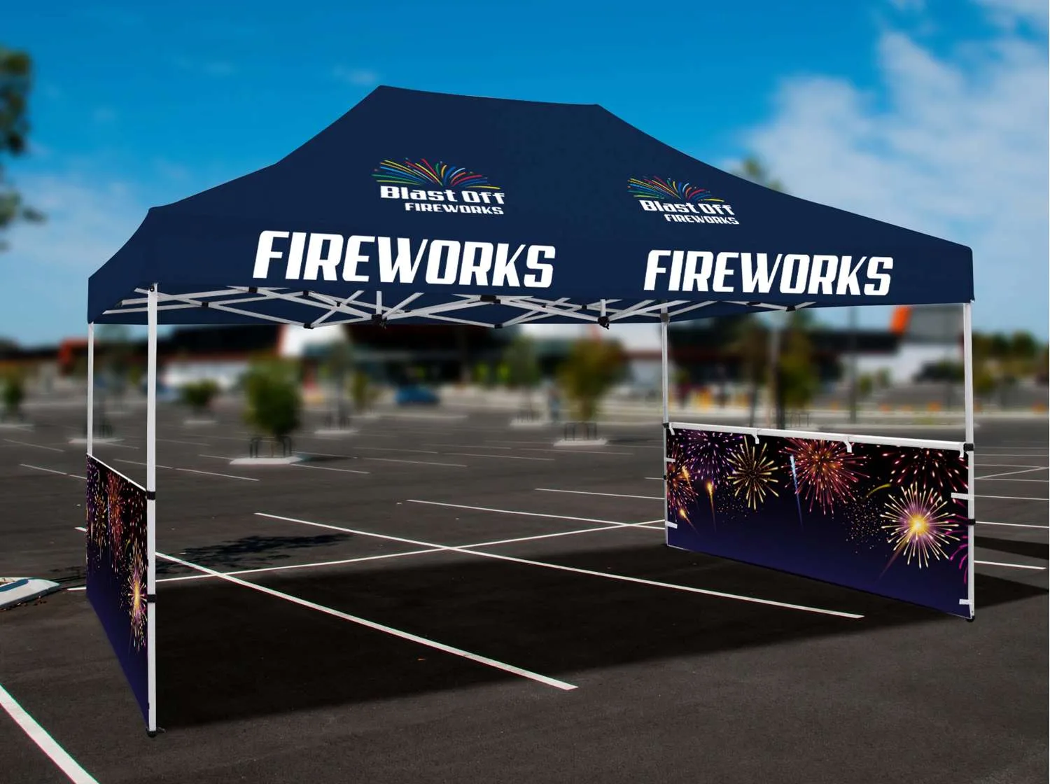 10' Premium Tent Half Wall Kit (UV-Printed, Double-Sided) view 2