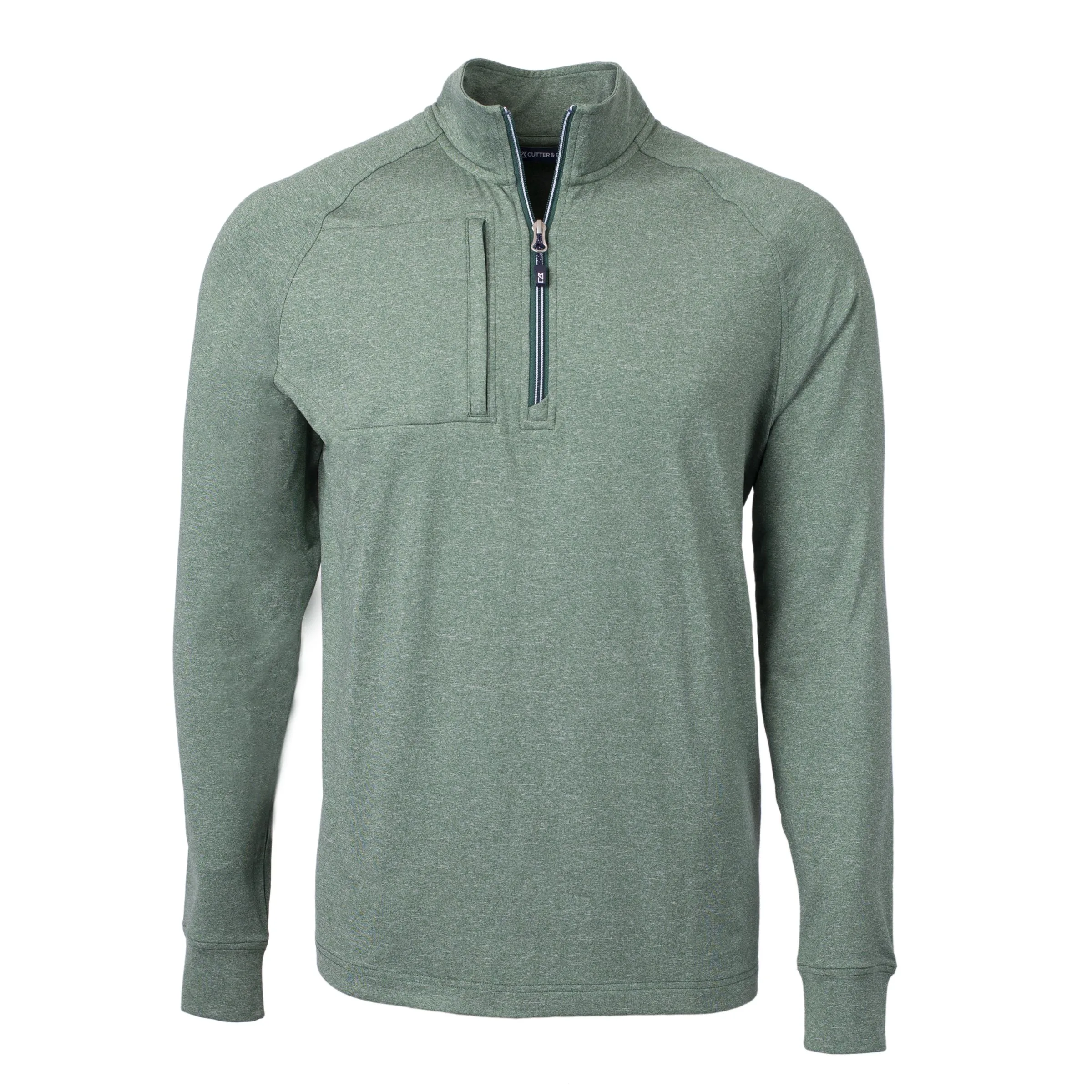 Cutter & Buck Adapt Eco Knit Heather Mens Quarter Zip Pullover view 6