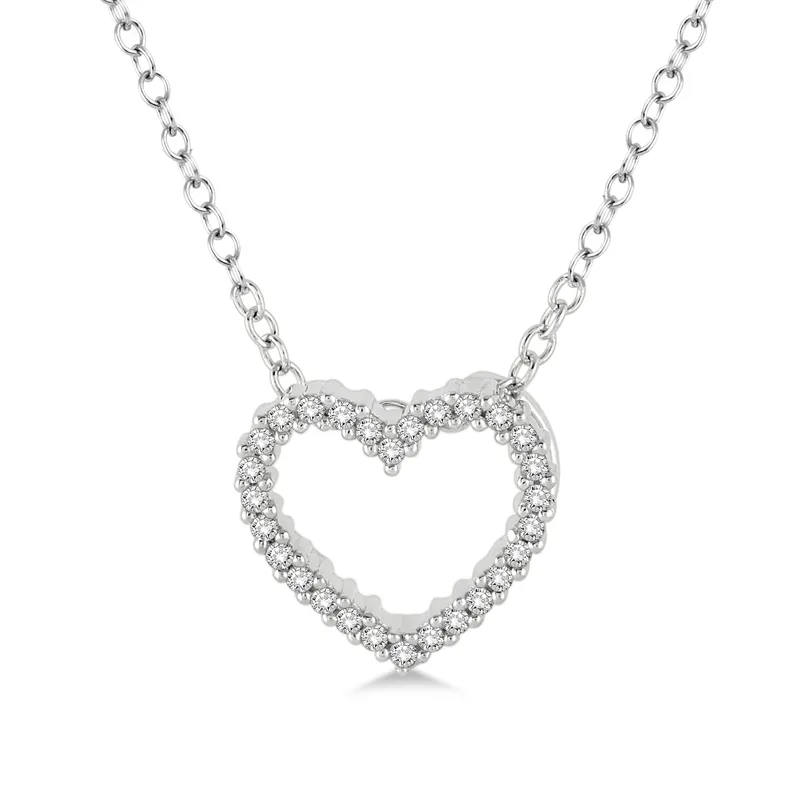 Jilco Inc Diamond Heart Necklace - 0.08 Twt