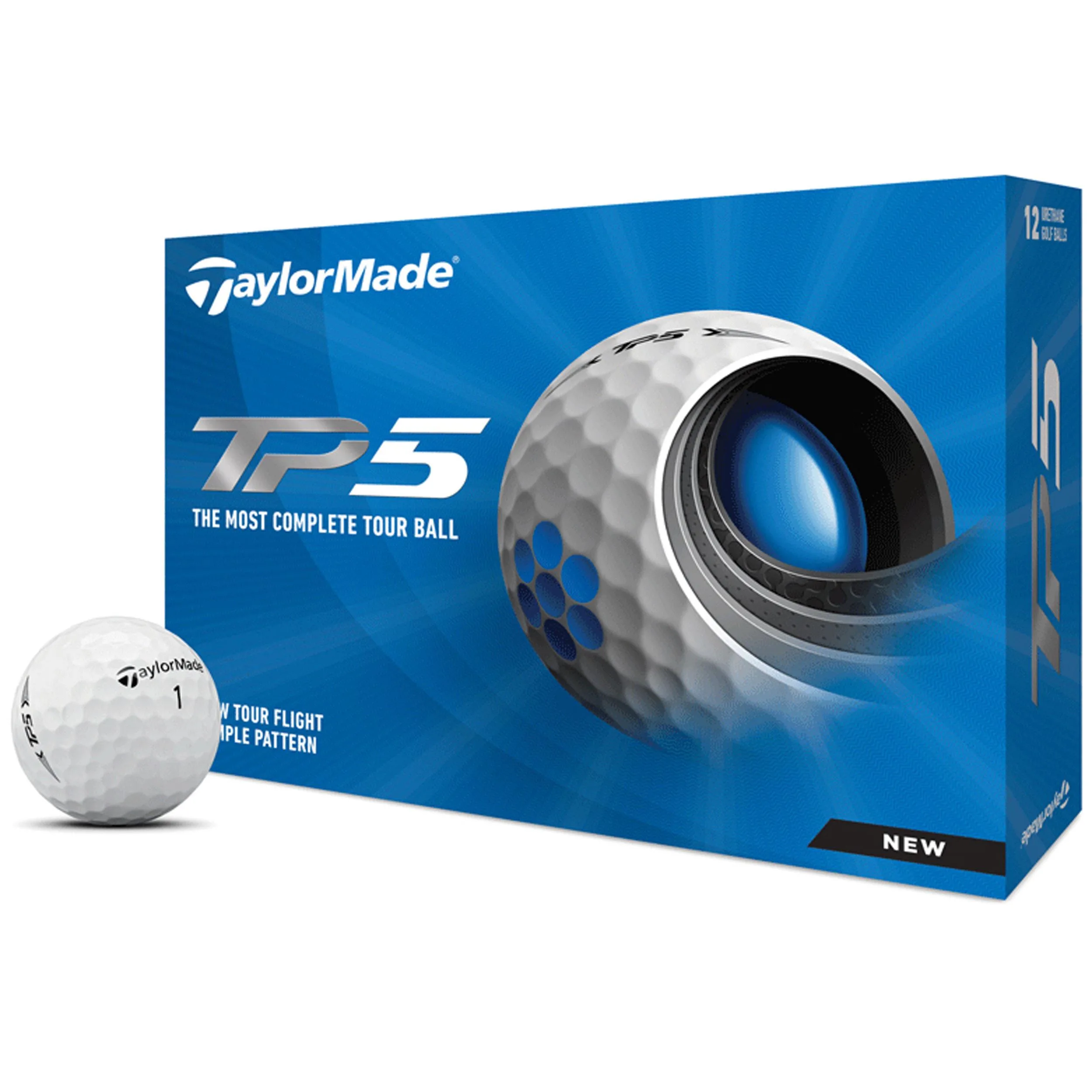 Taylormade Tp5 21 White Golf Balls - 1 Dozen