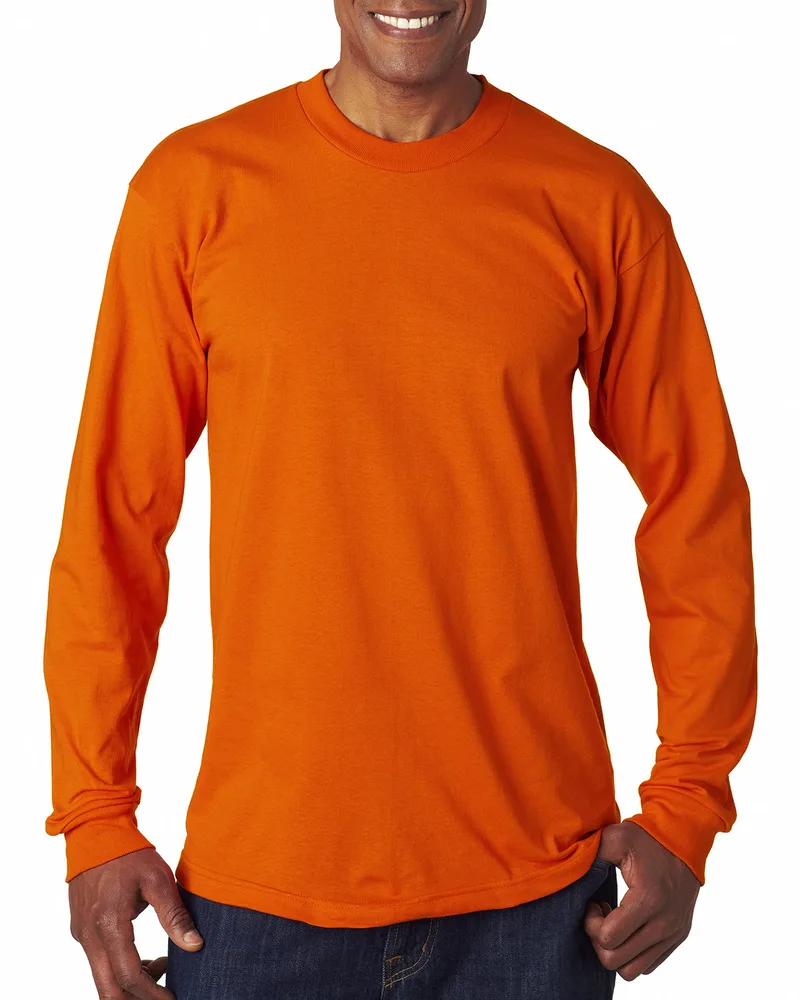 BAYSIDE Unisex USA Made Heavyweight Long-Sleeve T-Shirt view 3