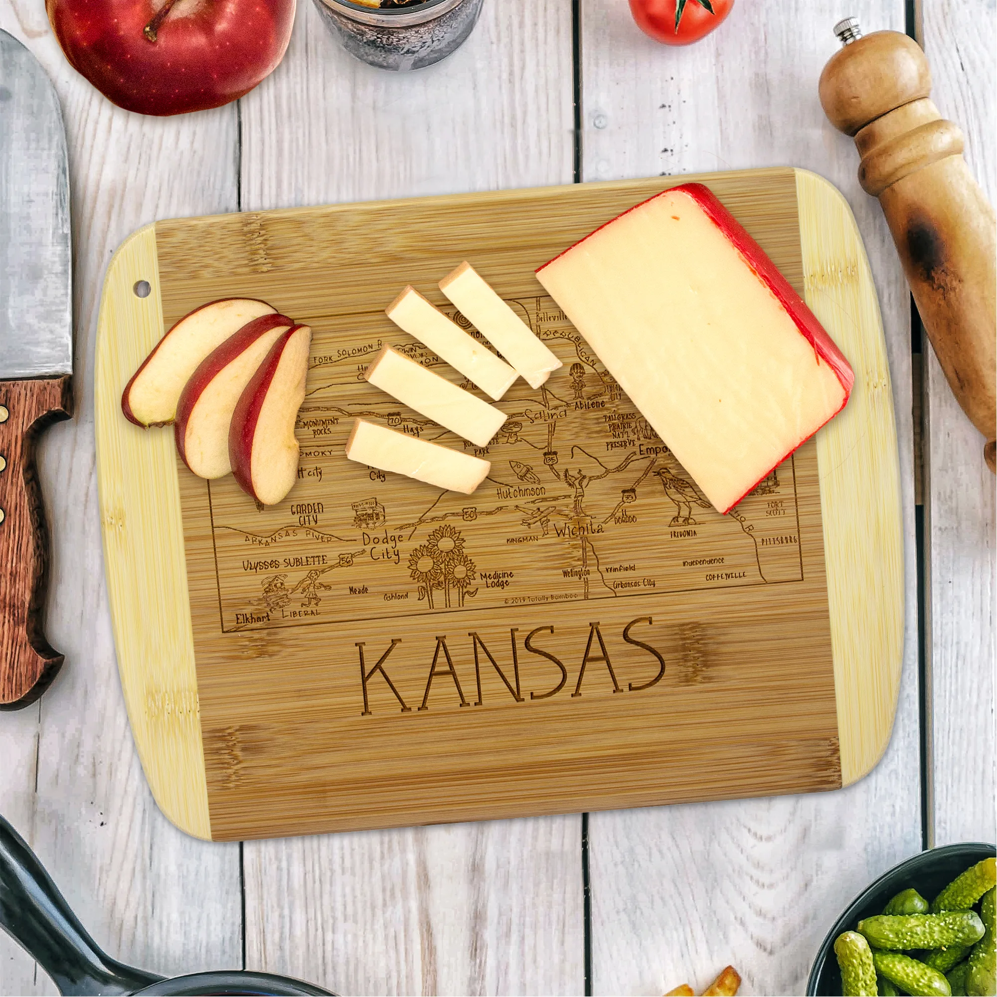 A Slice of Life Kansas Serving & Cutting Board view 2