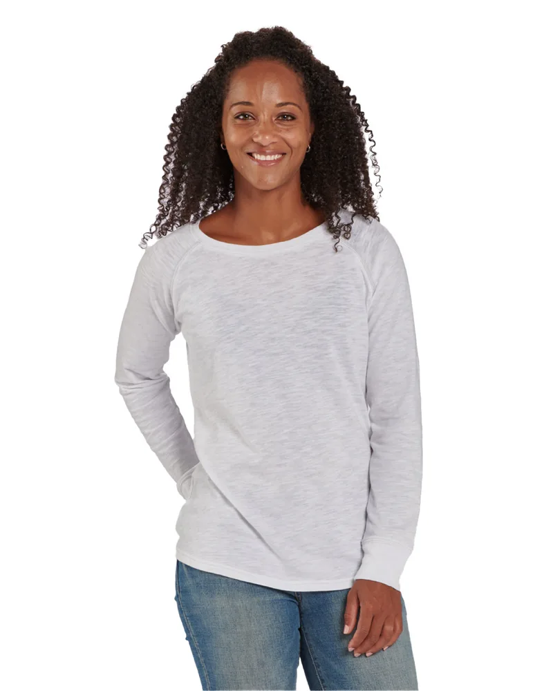 BOXERCRAFT Ladies' Payton Preppy Patch Long-Sleeve T-Shirt view 7