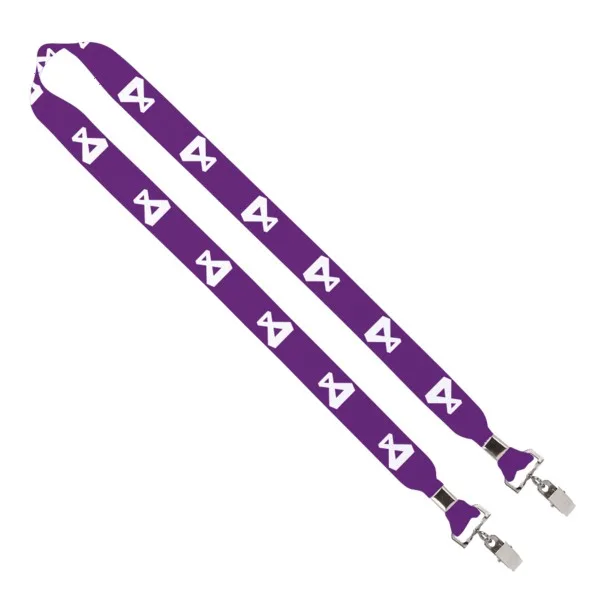IMPORT Rush 1" Dye-Sublimated 2-Ended Lanyard with Dual Silver Metal Crimp & Split-Ring view 7